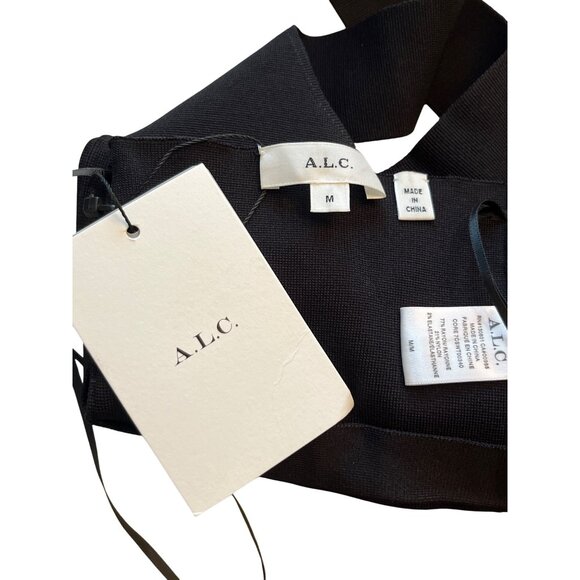 A.L.C Jordana Bra in Black Medium New Womens Cropped Tank Top - Picture 9 of 16